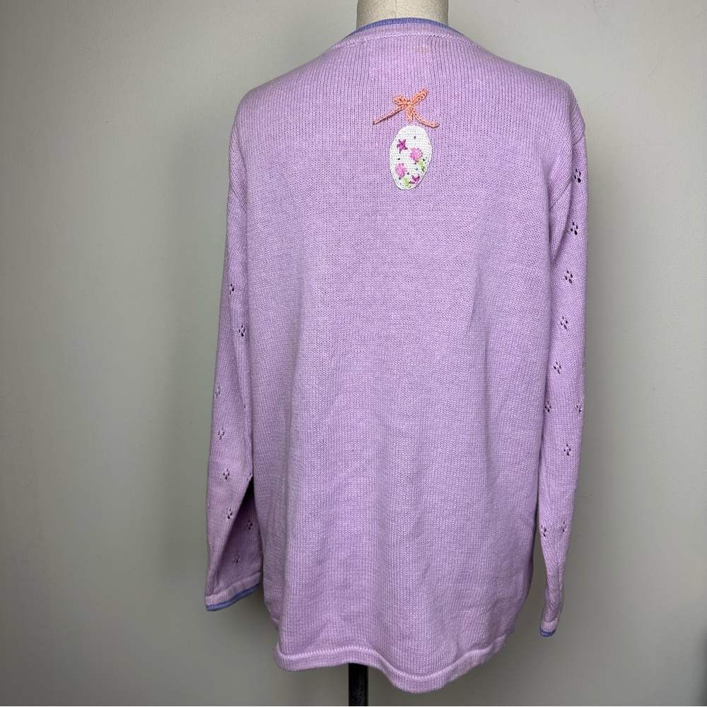 Storybook Knits Eggstravaganza Cardigan with Embroidered Details - Picture 11 of 14